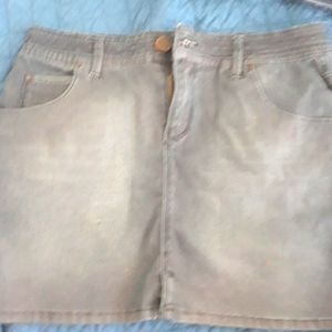 Navy denim skirt